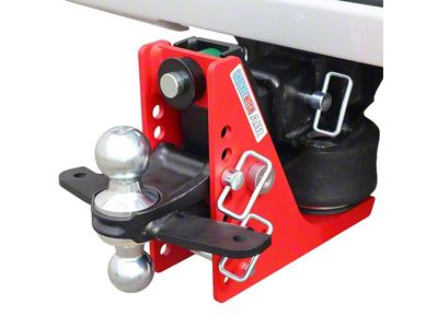 Shocker Hitch 14K Air Ride Hitch and Chrome Combo Sway Bar Tab Ball Mount for 2.50-Inch Receiver Hitch; 0.50 to 4.50-Inch Drop (Universal; Some Adaptation May Be Required)