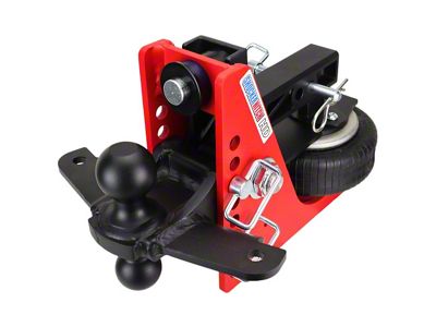 Shocker Hitch HD 20K Air Bumper Hitch and Black Combo Sway Bar Tab Ball Mount for 2-Inch Receiver Hitch; 0.50 to 4.50-Inch Drop (Universal; Some Adaptation May Be Required)