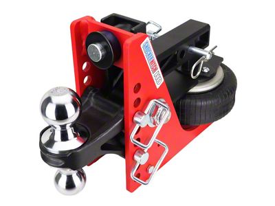 Shocker Hitch HD 20K Air Bumper Hitch and Chrome Combo Ball Mount for 2-Inch Receiver Hitch; 0.50 to 4.50-Inch Drop (Universal; Some Adaptation May Be Required)