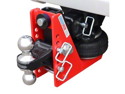 Shocker Hitch HD 20K Air Bumper Hitch and Chrome Combo Ball Mount for 2.50-Inch Receiver Hitch; 0.50 to 4.50-Inch Drop (Universal; Some Adaptation May Be Required)