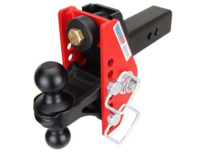 Shocker Hitch Impact 14K Cushion Hitch and Black Combo Ball Mount for 2.50-Inch Receiver Hitch; 4-Inch Rise to 4-Inch Drop (Universal; Some Adaptation May Be Required)