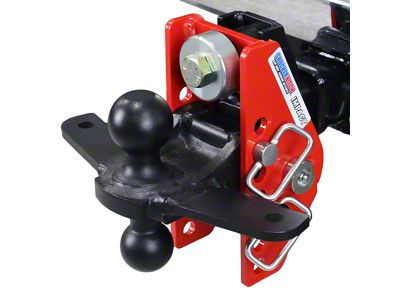 Shocker Hitch Impact 14K Cushion Hitch and Black Combo Sway Bar Tab Ball Mount for 2-Inch Receiver Hitch; 4-Inch Rise to 4-Inch Drop (Universal; Some Adaptation May Be Required)
