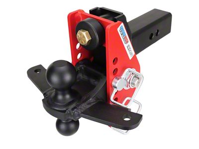 Shocker Hitch Impact 14K Cushion Hitch and Black Combo Sway Bar Tab Ball Mount for 2.50-Inch Receiver Hitch; 4-Inch Rise to 4-Inch Drop (Universal; Some Adaptation May Be Required)