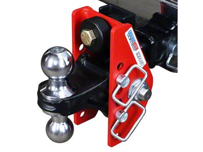 Shocker Hitch Impact 14K Cushion Hitch and Chrome Combo Ball Mount for 2-Inch Receiver Hitch; 4-Inch Rise to 4-Inch Drop (Universal; Some Adaptation May Be Required)