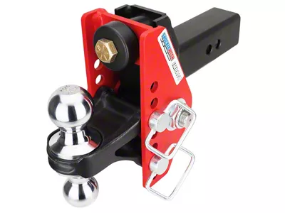 Shocker Hitch Impact 14K Cushion Hitch and Chrome Combo Ball Mount for 2.50-Inch Receiver Hitch; 4-Inch Rise to 4-Inch Drop (Universal; Some Adaptation May Be Required)