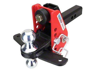Shocker Hitch Impact 14K Cushion Hitch and Chrome Combo Sway Bar Tab Ball Mount for 2-Inch Receiver Hitch; 4-Inch Rise to 4-Inch Drop (Universal; Some Adaptation May Be Required)