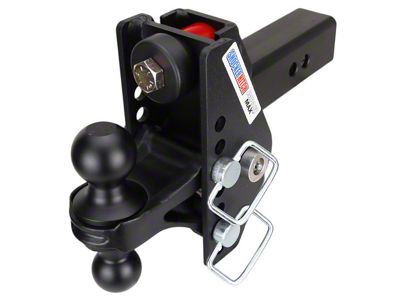 Shocker Hitch Impact 20K Cushion Hitch and Black Combo Ball Mount for 2.50-Inch Receiver Hitch; 4-Inch Rise to 4-Inch Drop (Universal; Some Adaptation May Be Required)