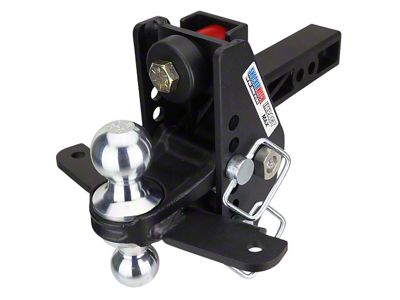 Shocker Hitch Impact 20K Cushion Hitch and Chrome Combo Sway Bar Tab Ball Mount for 2-Inch Receiver Hitch; 4-Inch Rise to 4-Inch Drop (Universal; Some Adaptation May Be Required)