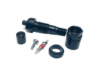 Schrader TPMS Service Pack - Black Anodized Stem and Nut - 34010-10