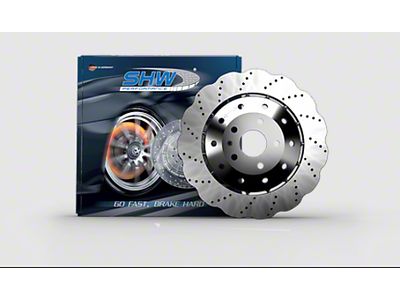 SHW Performance 13-15 Audi RS5 4.2L Rear Drilled-Dimpled Lightweight Wavy Brake - ARX48221