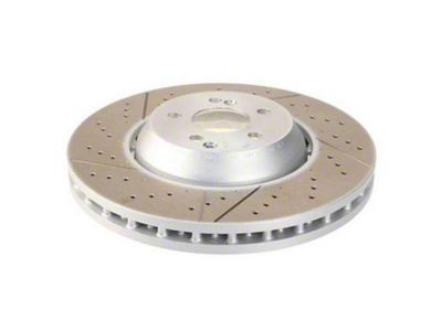 SHW Performance 15-20 Dodge Challenger/Charger V6/V8 Front Drilled-Slotted Lightweight Brake Rotor - DFX41001