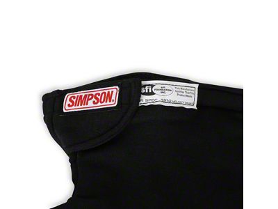 Simpson Carbon X Contoured Helmet Skirt; Black