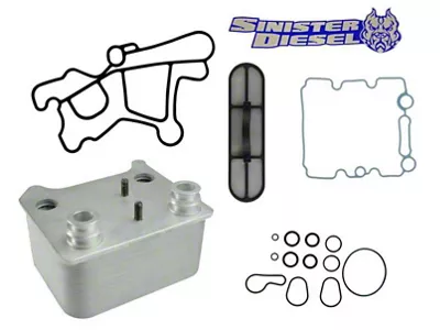 Sinister Diesel 03-07 Ford Powerstroke 6.0L Oil Cooler Kit Includes - SD-OC-6.0