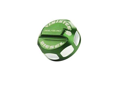 Sinister Diesel 08-16 Ford Powerstroke 6.4/6.7L Fuel Cap- Green - 08-01-20-GRN