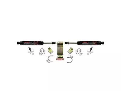 SkyJacker 2018 Jeep Wrangler JL - Black Dual Steering Damper - 8208