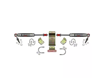SkyJacker 2018 Jeep Wrangler JL - Silver Dual Steering Damper - 9208