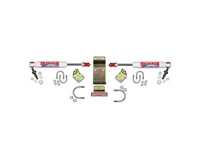 SkyJacker 2018 Jeep Wrangler JL - White Dual Steering Damper - 7208