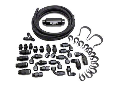 Snow Performance 8AN Braided Stainless Fuel Line Kit - Black - SNF-60801B