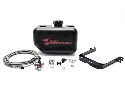 Snow Performance Water Tank Upgrade 2.5gal Braided SS Line w/Bracket/Solenoid/Hose/Fittings - 40014-BRD
