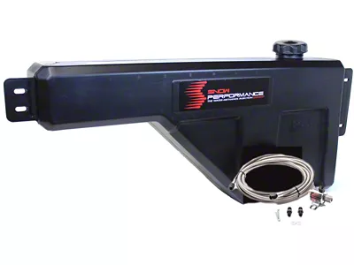 Snow Performance Water Tank Upgrade 10gal w/Braided SS Line/Brackets/Solenoid/4AN Fittings - 40015-BRD
