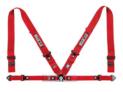 Sparco Belt 4Pt 3in/2in Competition Harness - Red