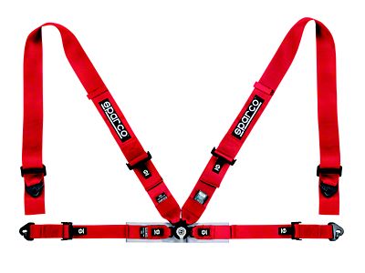 Sparco Belt 4Pt 3in/2in Competition Harness - Red - 04716M1RS