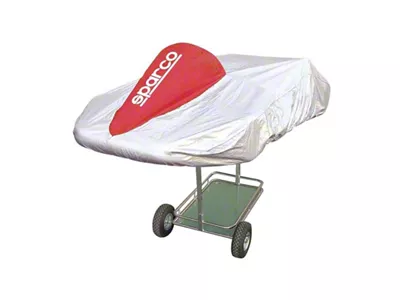 Sparco Kart Cover Silver/Red - 02712R