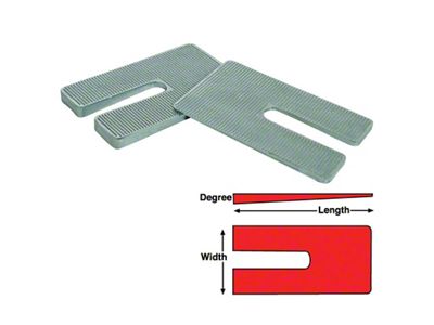 ZINC SHIMS 4x6.5x2.0 deg.