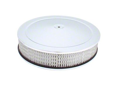 Spectre Air Cleaner 14in. x 3in. / Chrome - Paper - 4760