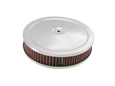 Spectre HPR Round Air Cleaner 9in. X 2in. - Chrome/Red - 47708