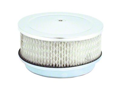 Spectre Air Cleaner 6-3/8in. x 2-1/2in. Chrome - Paper - 4780