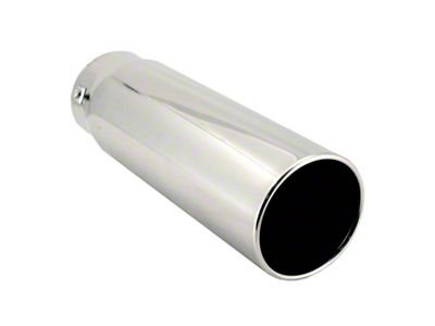 Spectre Flat Pencil Style Exhaust Tip; 4.50-Inch; Polished (Fits 2.75 to 3.75-Inch Tailpipe)
