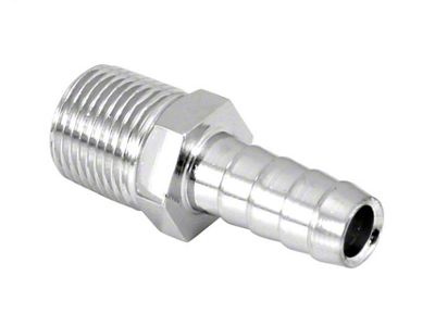 Spectre Fuel Fitting 3/8in. Hose Barb NPT Threads - Chrome - 5945