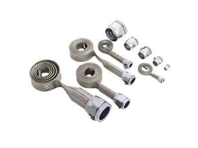 Spectre MagnaBraid 304SS Braided Sleeving Kit - Chrome End Caps - 7498