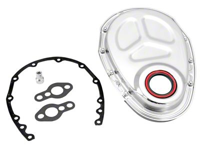 Spectre SB Chevrolet Timing Cover Incl. Pre-Installed Seal/Gaskets/Bolts - Chrome - 42353