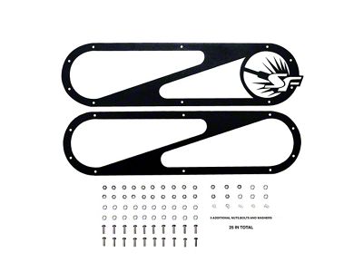 SpeedFactory Racing Aluminum Rear Bumper Diffuser; 2-Piece; Matte Black (Universal; Some Adaptation May Be Required)