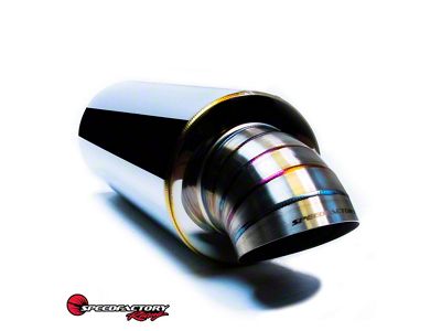 SpeedFactory Racing LT-5 Race Muffler with Turn Down Tip; 2.50-Inch Inlet (Universal; Some Adaptation May Be Required)