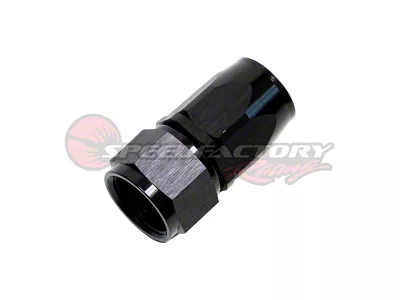 SpeedFactory Racing Straight Hose End Fitting; 12AN; Black Anodized