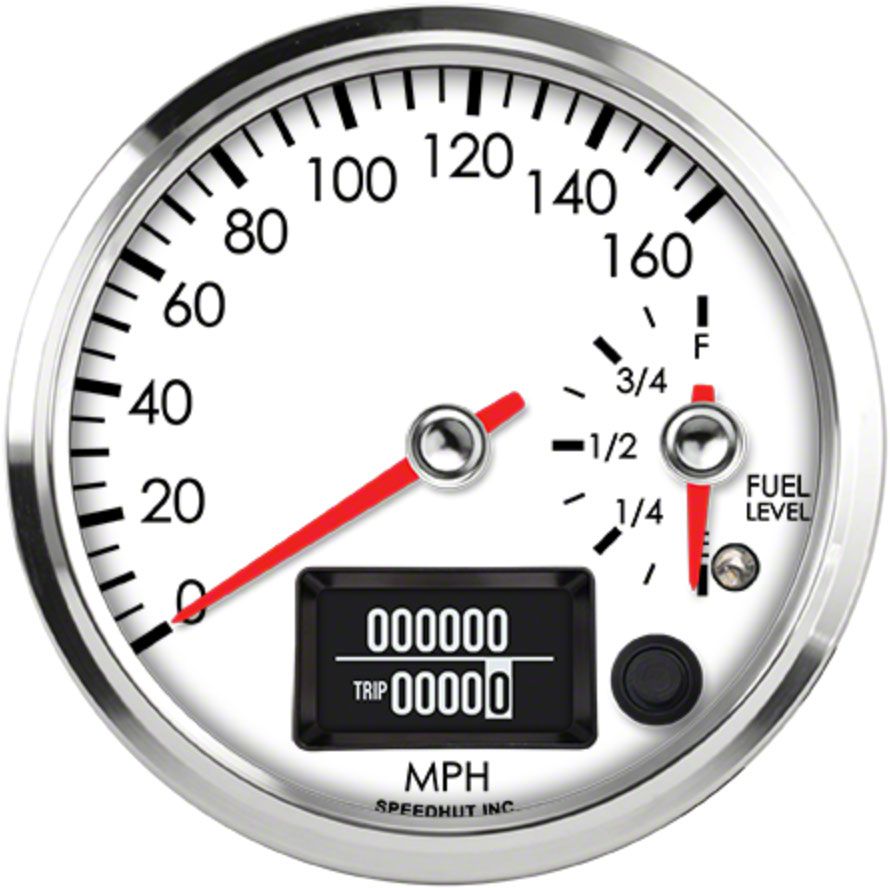 Speedhut Throtl Legacy Series 4-Inch Dual Gauge; 160 MPH GPS ...
