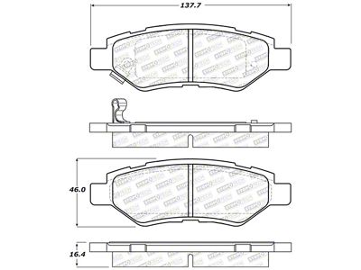 StopTech Street Select Brake Pads w/Hardware - Rear - 305.13370
