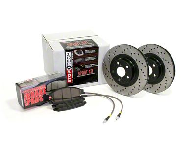 StopTech Sport Axle Pack Drilled Rotor; Front - 979.33010F