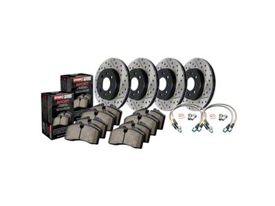 StopTech Sport Axle Pack; Drilled & Slotted; 4 Wheel