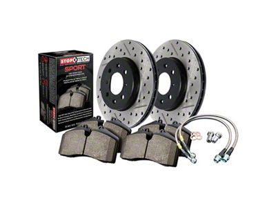StopTech Sport Axle Pack; Drilled & Slotted; Front - 978.40039F