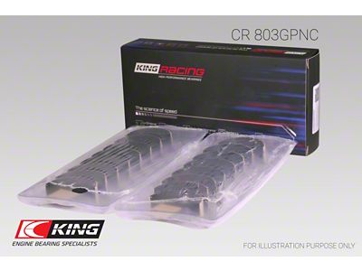 King Engine Bearings SBC 265CI/283CI/327CI Size Standard Connecting Rod Bearing Set - CR803GPNC