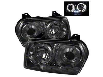 Spyder Auto Chrysler 300 05-08 Projector Headlights LED Halo LED Smke - 5009203