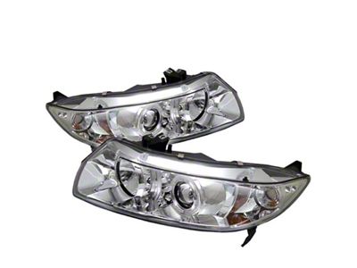 Spyder Auto Honda Civic 06-08 2Dr Projector Headlights LED Halo Chrome - 5010797