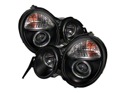 Spyder Auto Mercedes Benz E-Class 95-99 Projector Headlights LED Halo Blk - 5011275