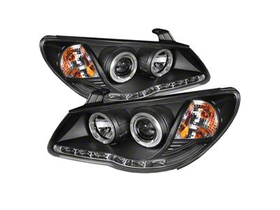 Spyder Auto Hyundai Elantra 07-10 Projector Headlights LED Halo DRL Blk - 5070241