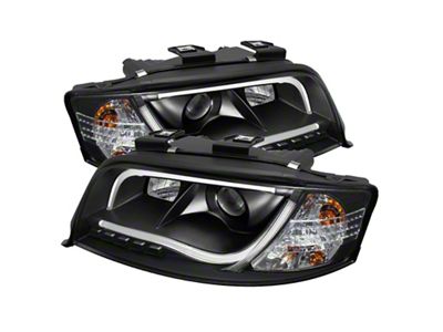 Spyder Auto A6 02-04 Projector Headlights Halogen ModelLight Tube DRL - 5071873