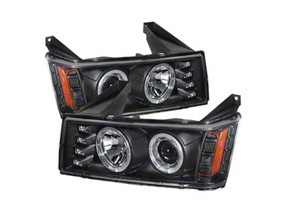 Spyder Auto Chevy Colorado 04-12 Projector Headlights Halogen- LED Halo Blk - 5074140